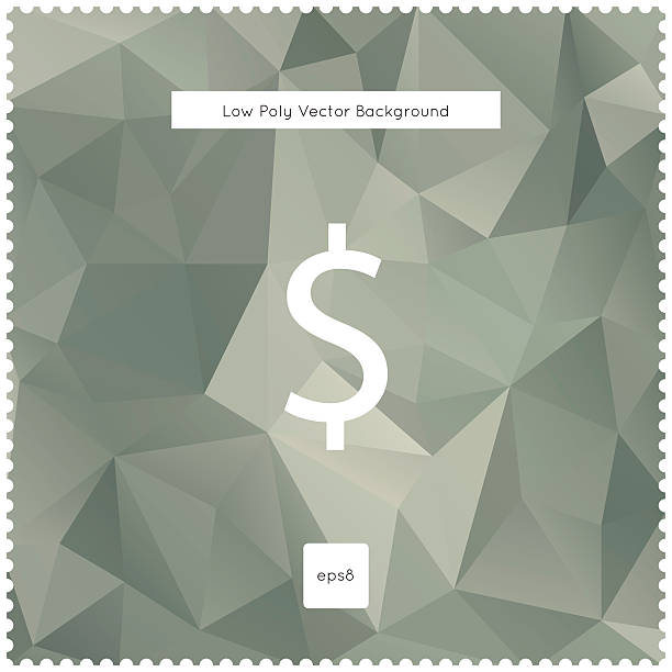 Abstract vector dollar polygonal background. vector art illustration