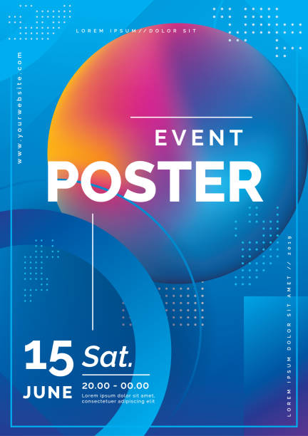 Abstract Vector Dynamic Background Futuristic Poster for Corporate Meeting, Online Courses, Master Class, Webinar, Business Event Announcement. Event poster event brochure backgrounds stock illustrations