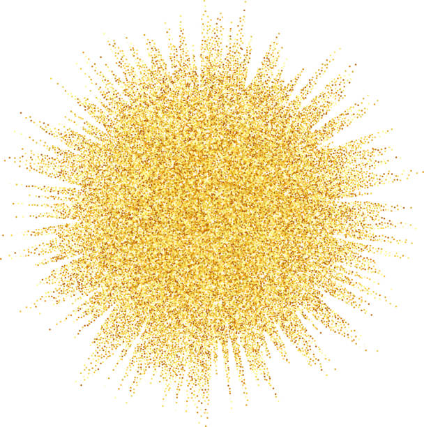 ilustrações de stock, clip art, desenhos animados e ícones de vector de ouro glitter poeira abstrato onda fundo de estrelas - fogo de artifício dourado