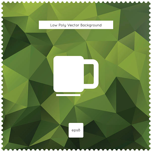 Abstract vector green tea polygonal background. vector art illustration