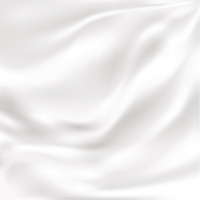White Silk Fabric for Drapery Abstract Background, Mesh Vector Illustration
