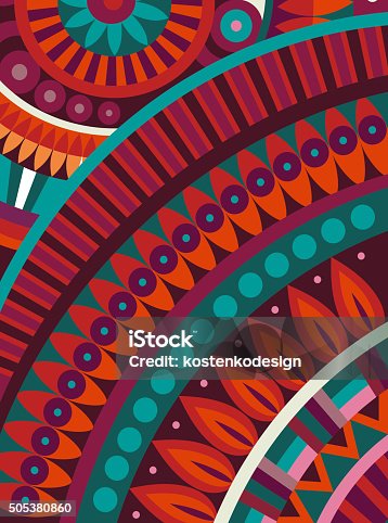 istock Abstract vector tribal ethnic background 505380860