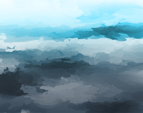 abstract watercolor style cloudy landscape background
