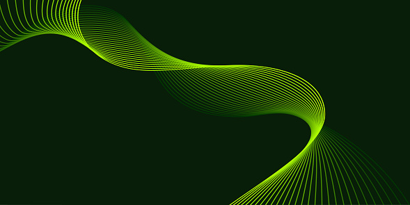 Abstract Waving Line Particle Technology Background