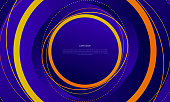 abstract yellow circles on purple background