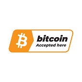 istock Accept Bitcoin for Payment sign. 1336823495