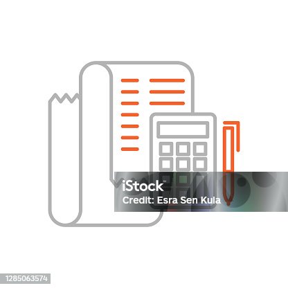 istock Accounting Icon with Editable Stroke 1285063574