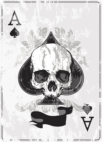 Ace of spades with skull