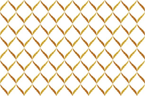 acorn leaf semless pattern vector art illustration