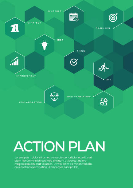 Action Plan. Brochure Template Layout, Cover Design Action Plan. Brochure Template Layout, Cover Design performance drawings stock illustrations