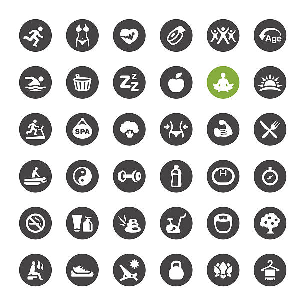 SPA, Activity and Healthy Lifestyle related icons. 