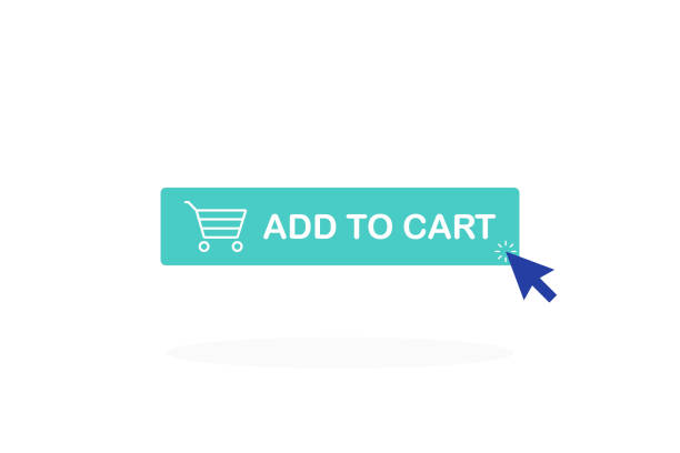 Add to cart button. Shopping Cart icon Add to cart button. Shopping Cart icon. online shopping stock illustrations