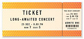 istock Admission ticket template. Creative entrance ticket with abstract triangle pattern on gold background 1324552720
