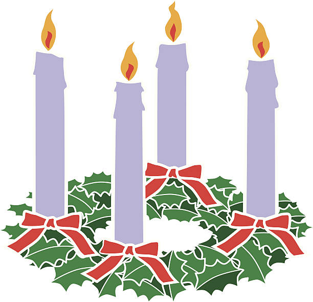 Royalty Free Advent Wreath Clip Art, Vector Images