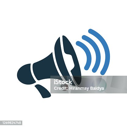 istock Advertising, promoting icon. Simple vector on isolated white background 1269824748