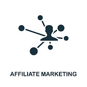 istock Affiliate Marketing icon. Simple creative element. Filled Affiliate Marketing icon for templates, infographics and more 1392284098