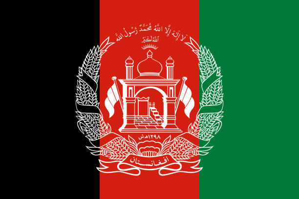 ilustraciones, imágenes clip art, dibujos animados e iconos de stock de ilustración vectorial de la bandera nacional de afganistán - afghanistan