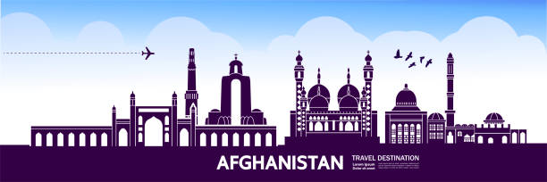 ilustraciones, imágenes clip art, dibujos animados e iconos de stock de afganistán destino de viaje gran ilustración vectorial. - afghanistan