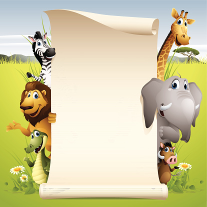Africa Animals - scroll