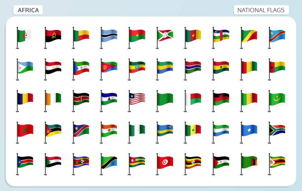 ilustrações de stock, clip art, desenhos animados e ícones de africa national flags - tanzania object
