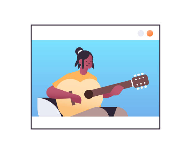 african-american-woman-playing-guitar-in-web-browser-window-online-vector-id1304133984?k=20&m=1304133984&s=612x612&w=0&h=L_UB78Z5r6Ha7nEps60EkSWArN_nb96cNnfB4rvrhnI=