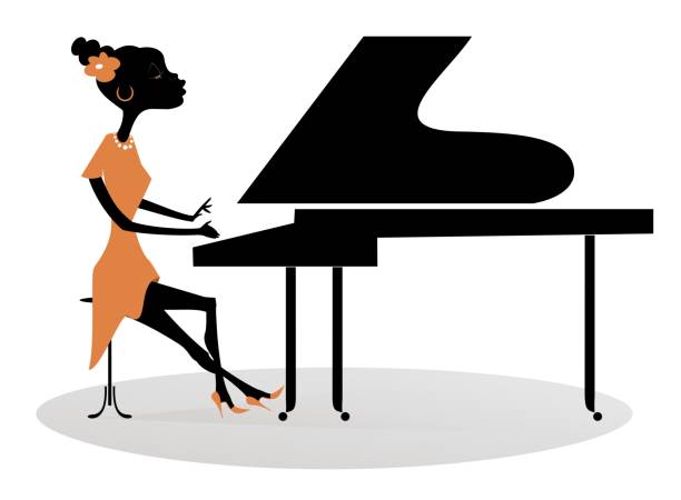 ピアニスト 女性 イラスト素材 Istock