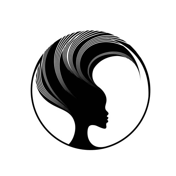Silhouette Of Black Hair Salon Illustrations Royalty Free Vector