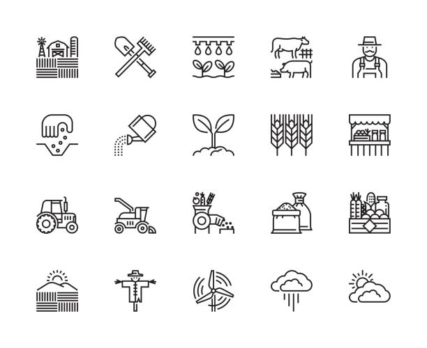 illustrations, cliparts, dessins animés et icônes de l'agriculture icônes - pluie jardin
