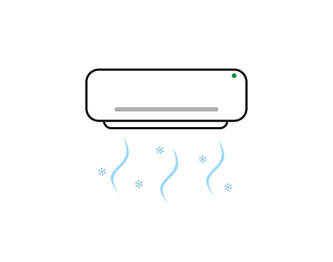 Air conditioner line art illustration