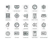 Air Conditioning Icons - Line Series
