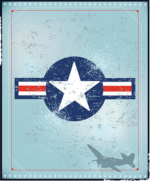 Air Force - World War Two Background Air Force Armed Forces. Tight silhouette background illustration of the American World War Two, Air Force. Layered for easy edits. Check out my "World War Two" light box for more. air force stock illustrations