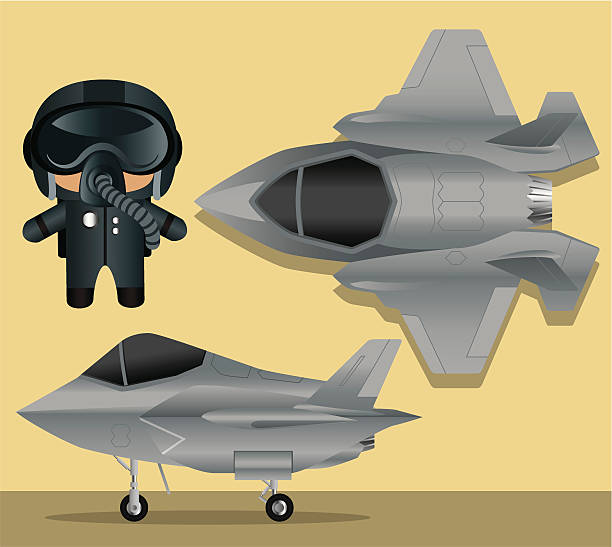 ilustrações de stock, clip art, desenhos animados e ícones de força aérea - f 35