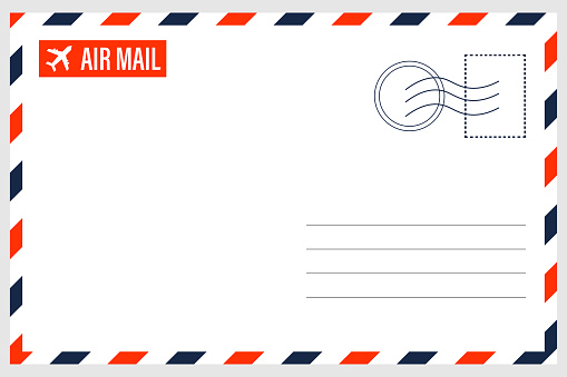 Airmail Envelope Border Vector Illustration Stock Illustration Download Image Now Istock