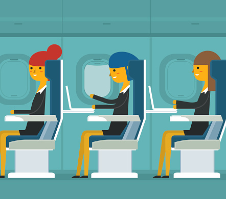 Airplane passenger - Businesswoman