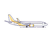 airplane simple graphic on white background