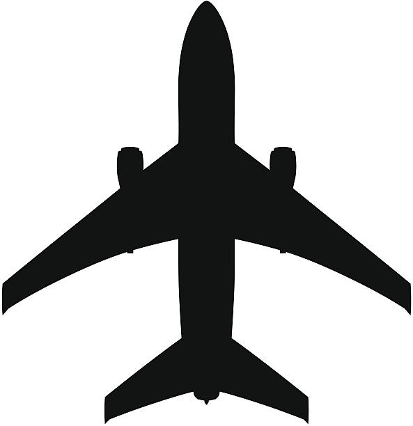 Airplane Airplane illustration. airplane silhouettes stock illustrations