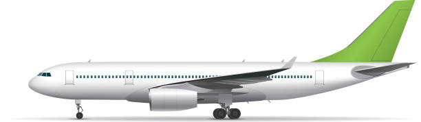 Airplane Gradient and transparent effect used. private plane stock illustrations