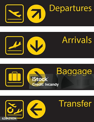 istock Airport guide board 628421034