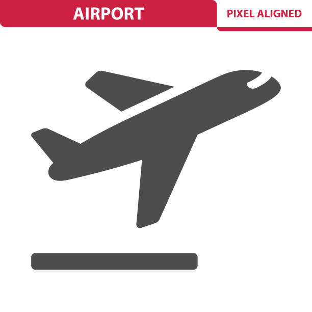 Airport Icon Professional, pixel perfect icon, EPS 10 format. airplane symbols stock illustrations