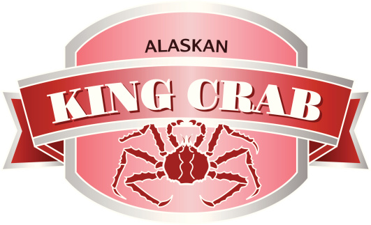 Alaskan King Crab label or sticker