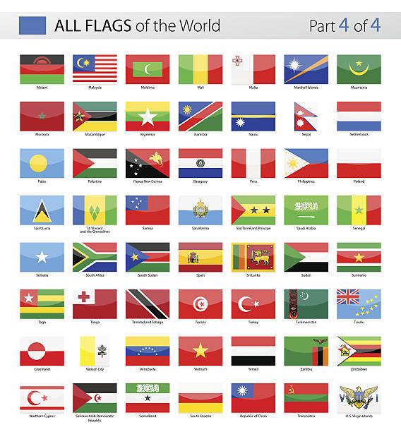 Royalty Free Flags Around The World Clip Art, Vector