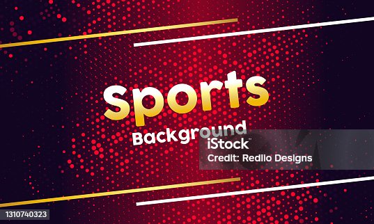 istock Amazing Sports banner design with dotted pattern background 1310740323
