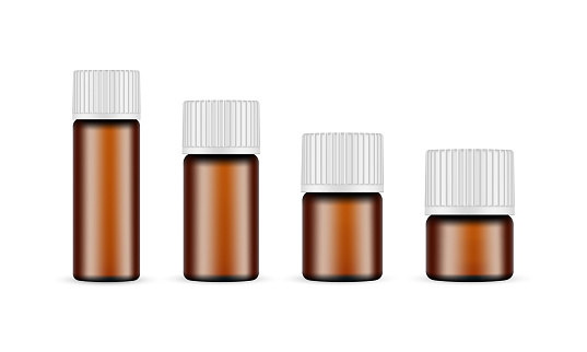 Amber Medical or Cosmetic Bottles with Different Sizes