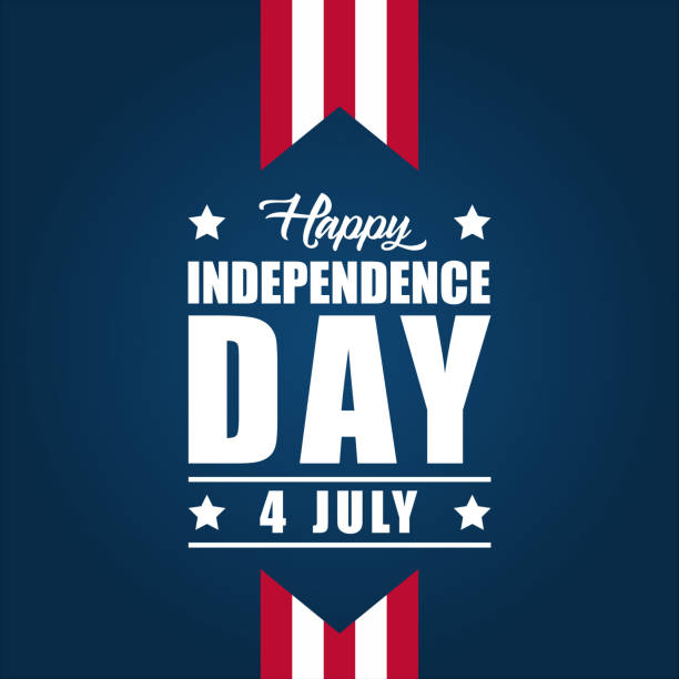 америка день независимости вектор дизайн - happy 4th of july stock illustrations
