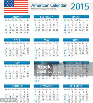 istock American Calendar 2015 - Illustration 510689079