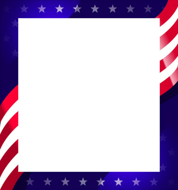 american flag frame american patriotic background voting borders stock illustrations