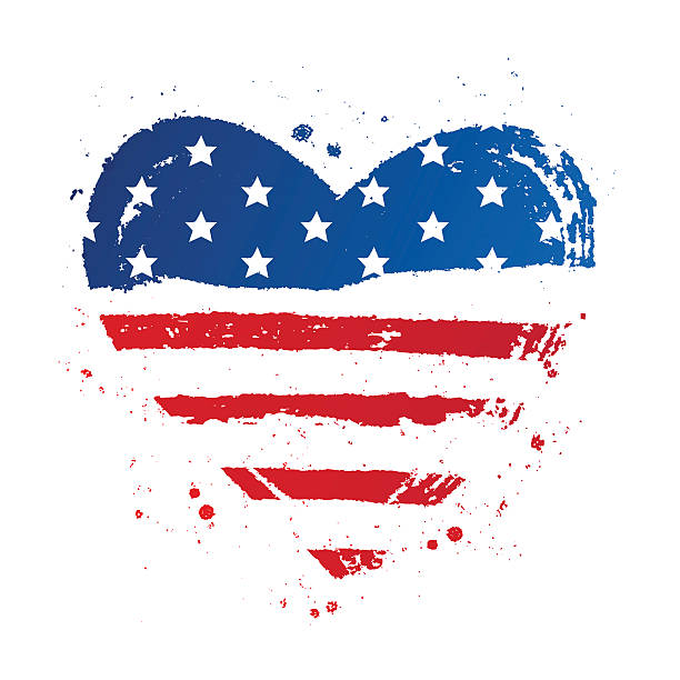 Download American Flag Heart Illustrations, Royalty-Free Vector ...