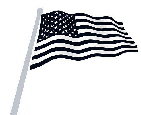 風の中のアメリカ国旗イラストベクター お祝いのベクターアート素材や画像を多数ご用意 Istock