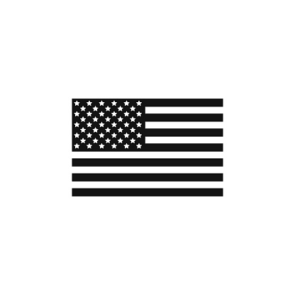 American flag vector icon isolated on white background. Vector illustration. Eps 10