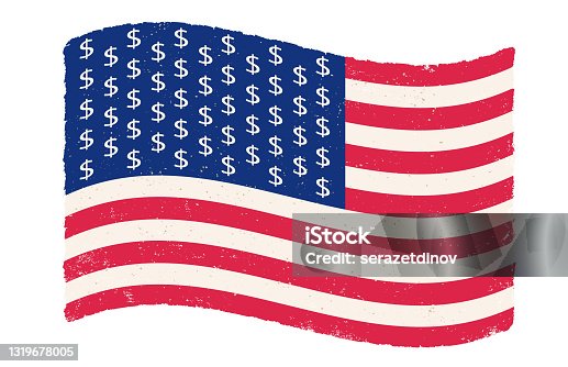 istock American flag with dollar signs 1319678005